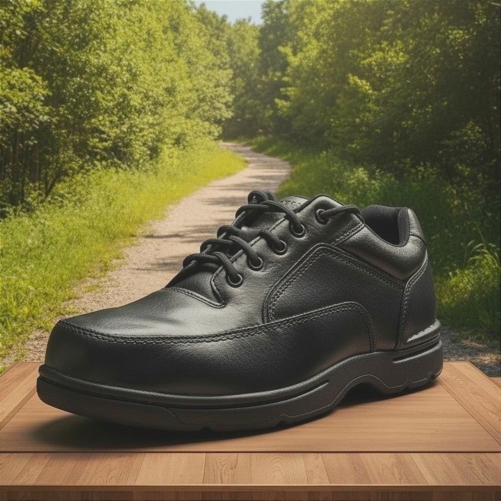 Rockport Eureka Classic Men 11‎ XW Black Leather Walking Shoes ~ Sanitized
